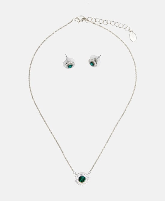 US Polo Assn Jewellery Paula Rhodium Parure - Image 1