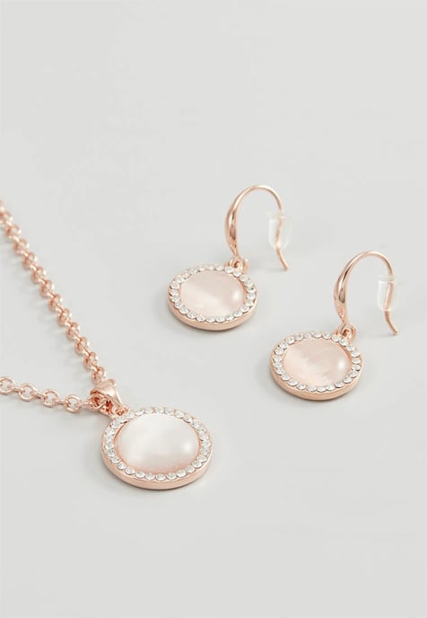 US Polo Assn Jewellery Aurore Rose Gold Parure - Image 1