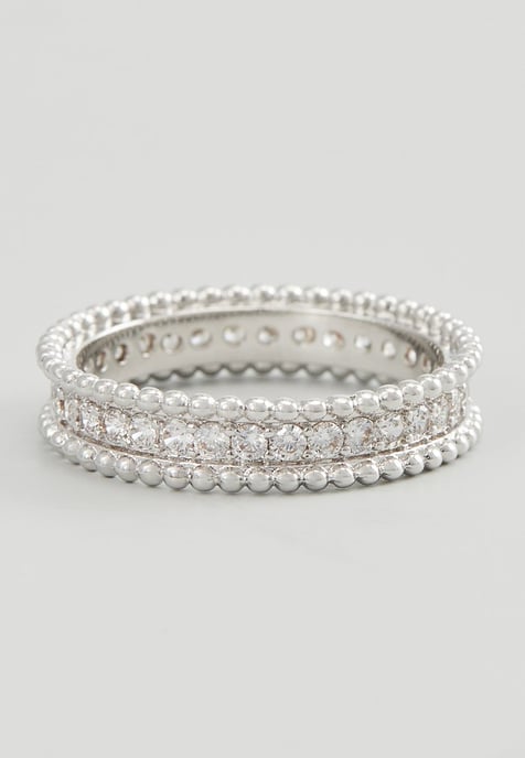 US Polo Assn Jewellery Sabrine Rhodium Ring - Image 2