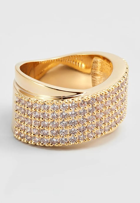 US Polo Assn Jewellery Fanny Geelgouden Ring - Image 1