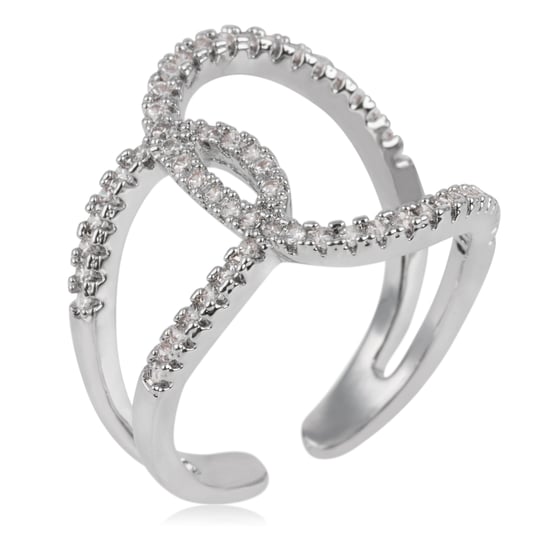 US Polo Assn Jewellery Stella Rhodium Ring - Image 1