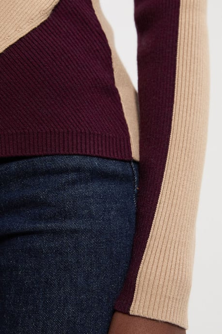 Soft Rib Wrap Front Knitted Jumper - Image 3