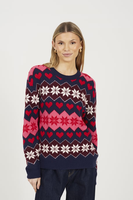 Navy Fairisle Christmas Jumper - Image 1
