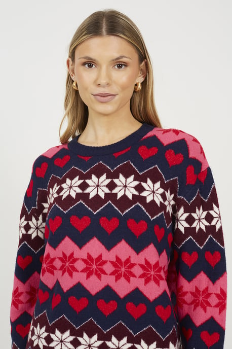 Navy Fairisle Christmas Jumper - Image 3