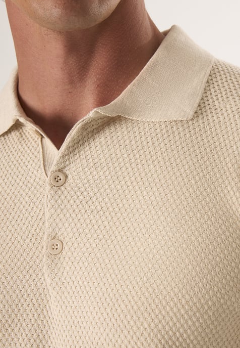 Pullover Sweater With Polo Collar And Buttons - Image 3