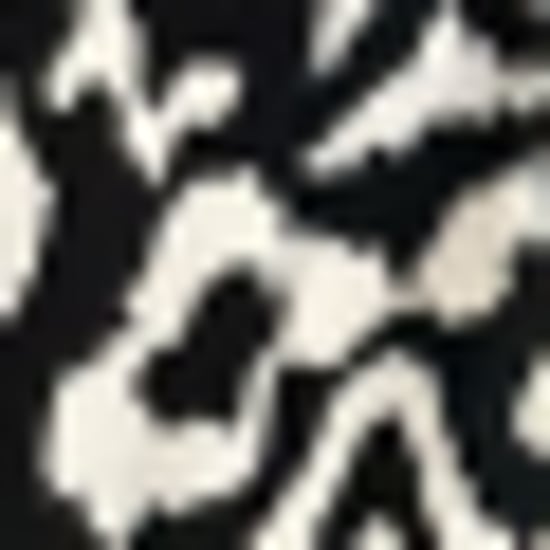 Black And Cream Abstract Print Button Front Collared Tie Waist Jumpsuit - Image 5