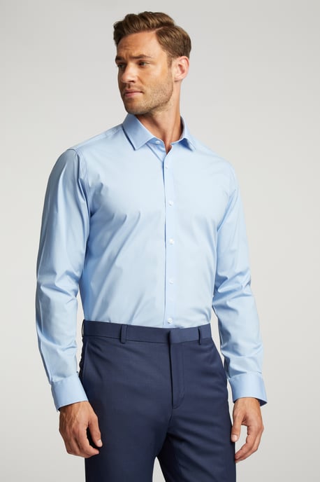 Regular Fit Poplin Single Cuff Regular Collar Shirt - Image 1