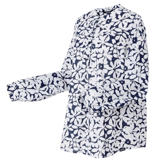 Regatta Dames/Dames Natine Large Bloemig Lichtgewicht Shirt (Marine, Wit) - Image 3
