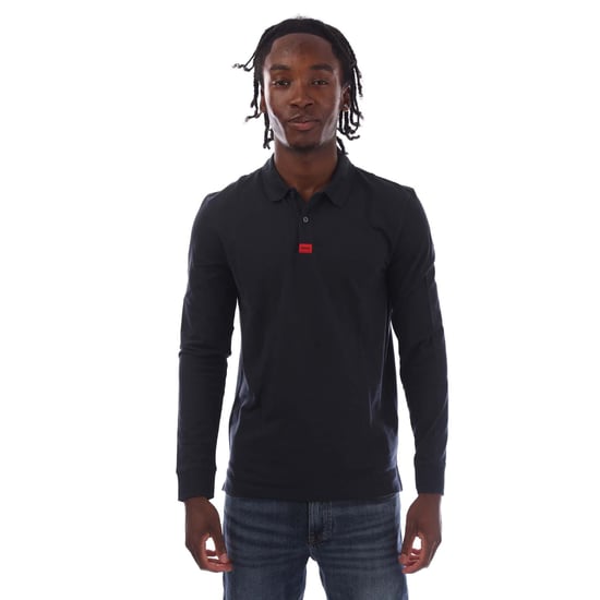Men's Hugo Deresolo222 Long Sleeve Polo Shirt in Dark Blue - Image 1