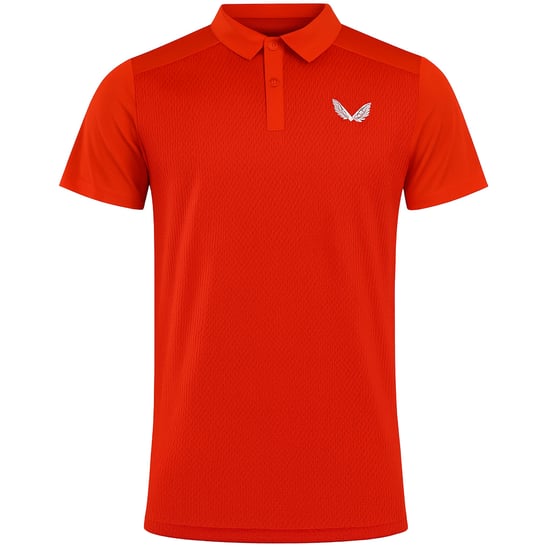 Castore Geo Mens Red Polo Shirt - Image 1