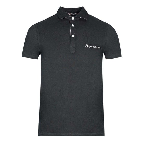 Aquascutum Unisex Logo poloshirt voor volwassenen (Zwart) - Image 1