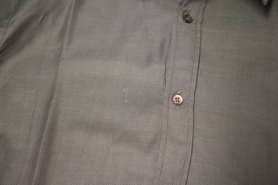 Gucci Haringbone Overhemd met Knopen in Donkerbruin Katoen - Image 6