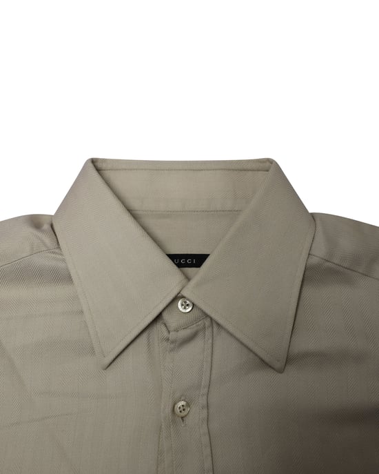 Gucci Overhemd met Knoop in Beige Katoen - Image 3