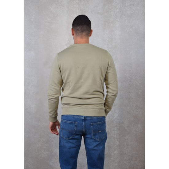 Sweatshirt med rund hals för herrar i grönt - Image 6