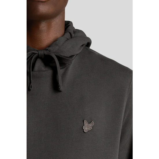 Lyle & Scott Tonal Eagle Logo Gunmetal Grey Pull-over Hoodie - Image 2