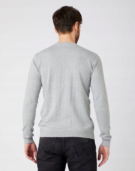 Wrangler Crew knit mid grey mel - Image 2