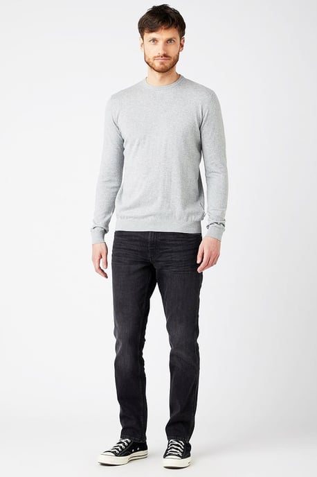 Wrangler Crew knit mid grey mel - Image 3