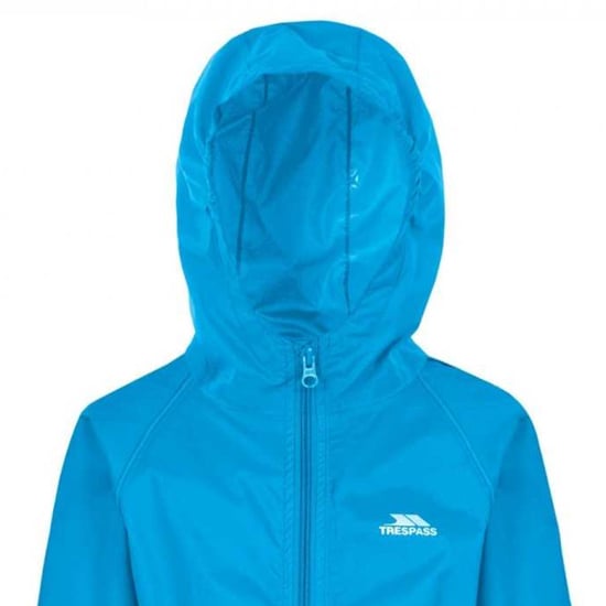 Trespass Childrens/Kids Button Rain Suit (Blue) - Image 4