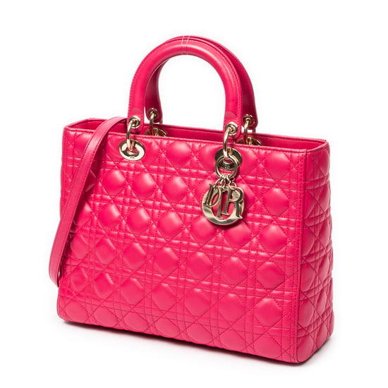 Large Lady Dior Zip  Shoulder Bag - Image 2