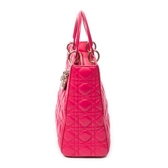 Large Lady Dior Zip  Shoulder Bag - Image 3