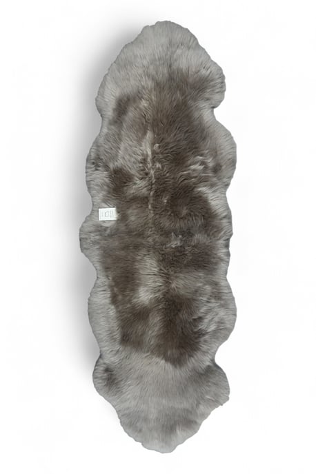 Äkta fårskinnsmatta med svampmotiv, naturlig silkeslen, fluffig och mjuk ull - Image 2