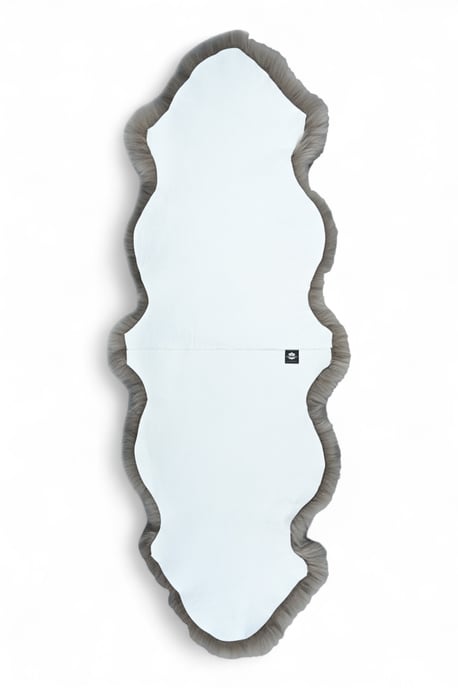 Äkta fårskinnsmatta med svampmotiv, naturlig silkeslen, fluffig och mjuk ull - Image 3