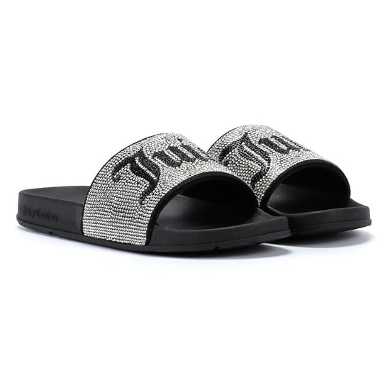 Juicy Couture Donna black diamante-slippers voor dames - Image 1