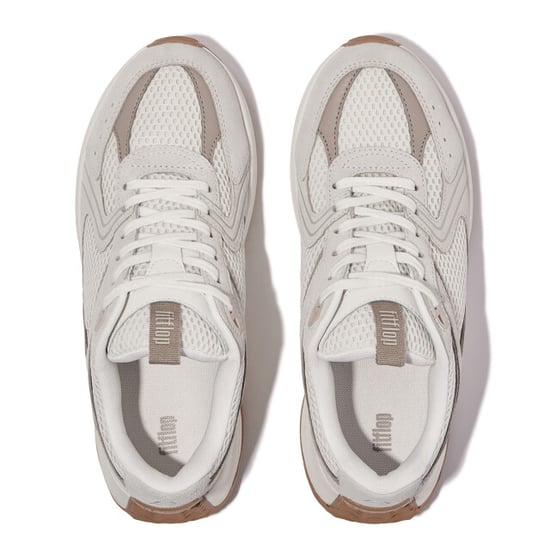 FitFlop F-mode flow suede/mesh/leather flatform sneakers - Image 5