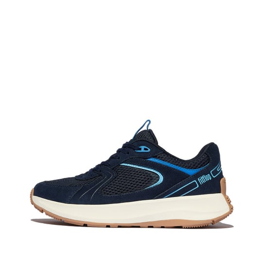 FitFlop F-mode flow suede/mesh/leather flatform sneakers - Image 4