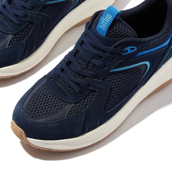 FitFlop F-mode flow suede/mesh/leather flatform sneakers - Image 5