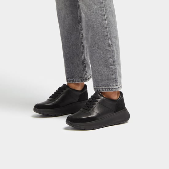 FitFlop F-mode leather/suede flatform sneakers - Image 4