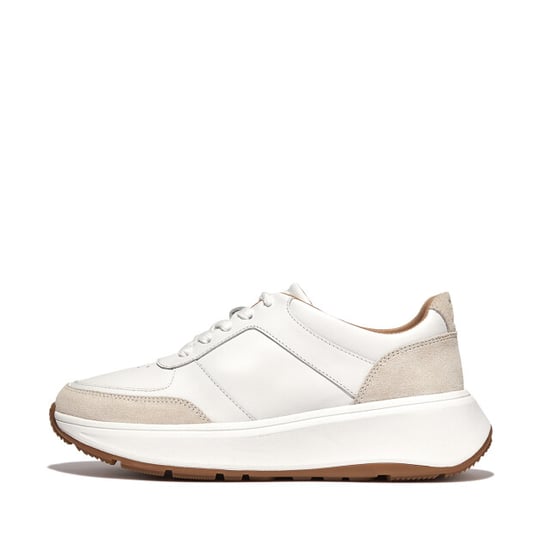 FitFlop F-mode leather/suede flatform sneakers - Image 4