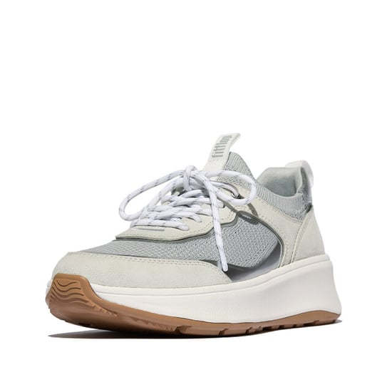 FitFlop F-mode suede/knit flatform slip-on laced sneakers - Image 6
