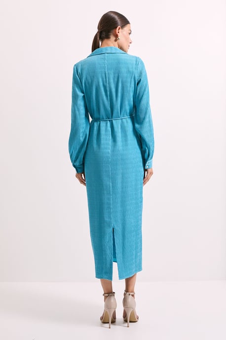 Crinkle Column Shirt Mid Dress - Image 4