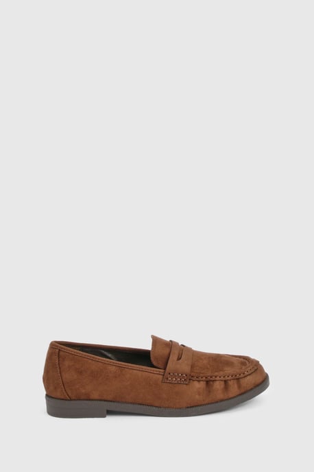Wide Fit Faux Suede Loafers - Image 2
