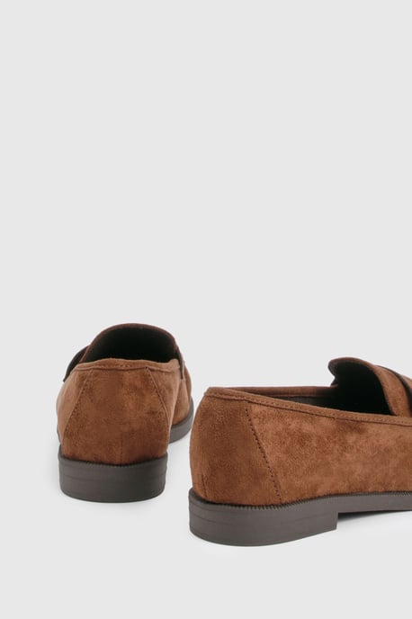Wide Fit Faux Suede Loafers - Image 3
