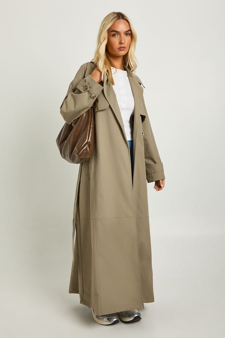 Maxi Belted Trench Coat - Image 3