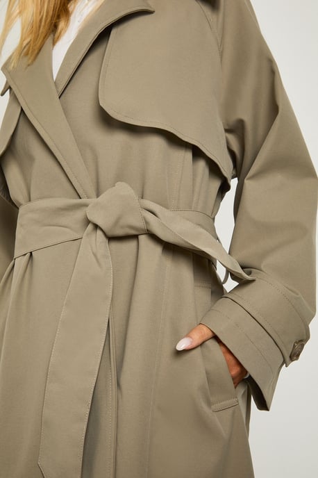 Maxi Belted Trench Coat - Image 4