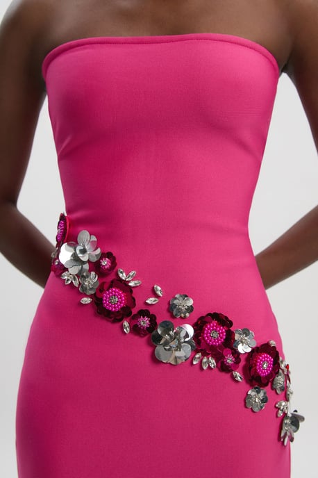 Embellished Figure Form Bandeau Maxi Dress - Image 3