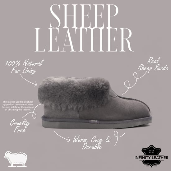 Women's Sheepskin Suede Ankle Grey Slip-On Bootie Winter - Glacier - Image 2