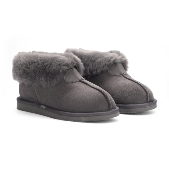 Women's Sheepskin Suede Ankle Grey Slip-On Bootie Winter - Glacier - Image 3