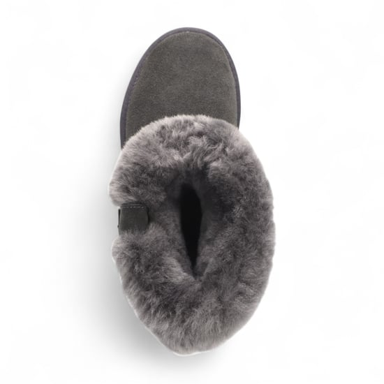 Damstövlar i äkta fårskinn i grå mocka, vinterstövlar - Granite - Image 6