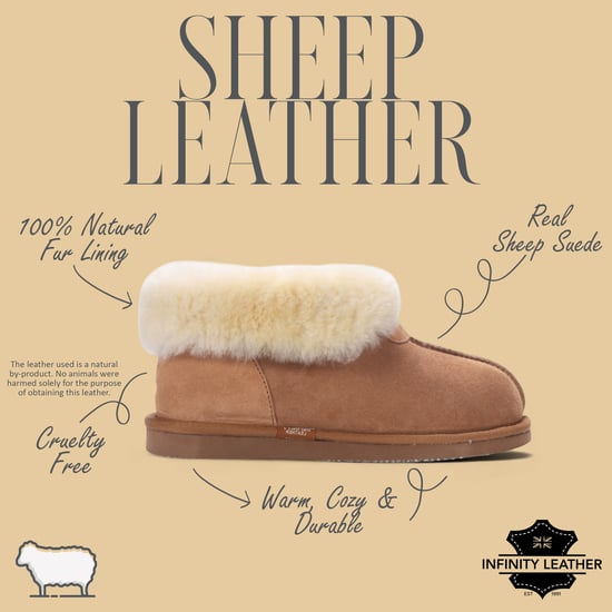 Women's Sheepskin Suede Ankle Tan Slip-On Bootie Winter - Glacier - Image 2