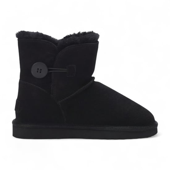Women's Sheepskin Suede Tan Brown Ankle Bootie Warm Winter Boots - Alpine - Image 1