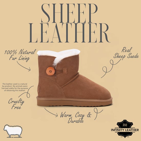 Women's Sheepskin Suede Tan Brown Ankle Bootie Warm Winter Boots - Alpine - Image 2