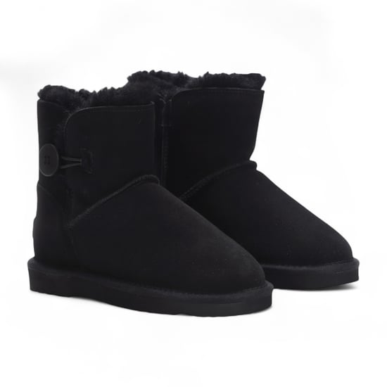 Women's Sheepskin Suede Tan Brown Ankle Bootie Warm Winter Boots - Alpine - Image 3