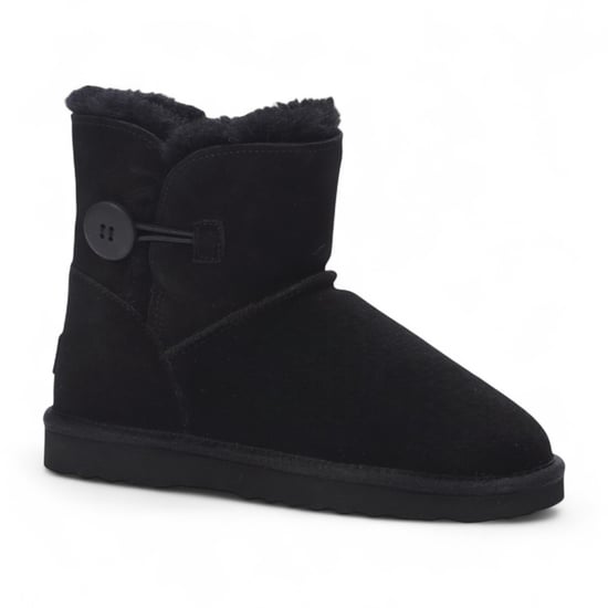 Women's Sheepskin Suede Tan Brown Ankle Bootie Warm Winter Boots - Alpine - Image 4