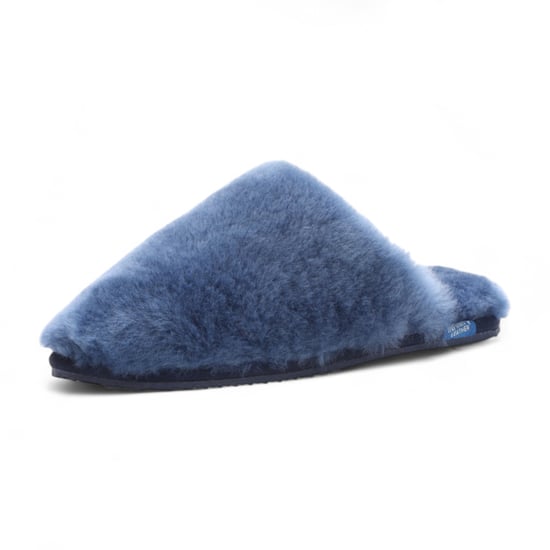 Dames schapenvacht pantoffels marineblauw warme winterbont muiltje - Aurora - Image 5