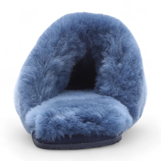 Dames schapenvacht pantoffels marineblauw warme winterbont muiltje - Aurora - Image 6