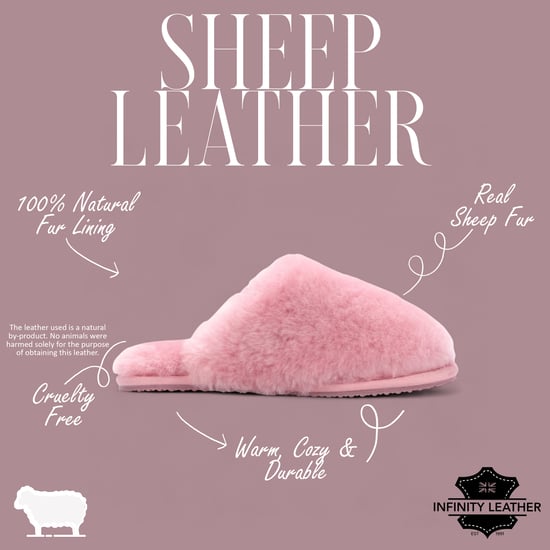 Dames schapenvacht pantoffels roze warme winterbont muiltje - Aurora - Image 2